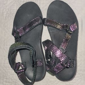 teva platform rainbow snake sandals